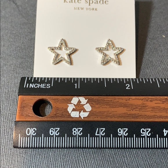 Kate ♠️ Spade earrings new! Silver stars - Picture 2 of 3